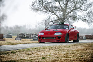 4k Supra In Cemetery Wallpaper