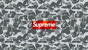 4k Supreme And Bape Camo Wallpaper