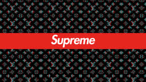 4k Supreme Black Louis Vuitton Wallpaper