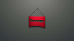 4k Supreme Hanging Red Plate Wallpaper