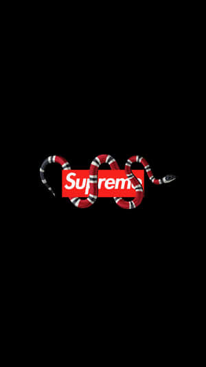 4k Supreme Logo And Red Snake Wallpaper