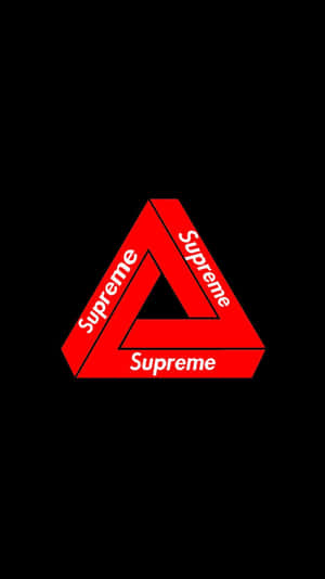 4k Supreme Red And Black Triangle Wallpaper