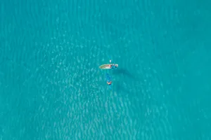 4k Tablet Boat Drone Shot Wallpaper