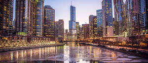 4k Ultra Hd City Of Chicago River Wallpaper