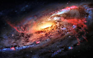 4k Ultra Hd Galaxy Red Stars Wallpaper