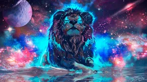 4k Ultra Hd Lions Galaxy Wallpaper