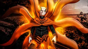 4k Ultra Hd Naruto Baryon Mode Flames Wallpaper