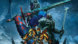4k Ultra Hd Transformers Three Robots Weapons Wallpaper