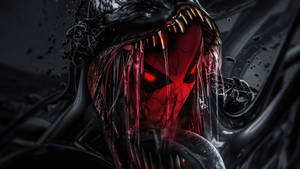 4k Ultra Hd Venom Mouth With Spider-man Wallpaper