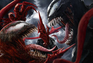 4k Ultra Hd Venom Screaming At Carnage Wallpaper