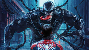 4k Ultra Hd Venom With Maskless Spider-man Wallpaper