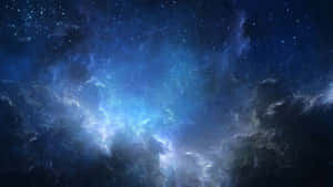 4k Universe Blue Nebula Wallpaper