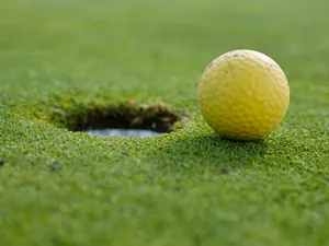 4k Yellow Golf Ball Wallpaper