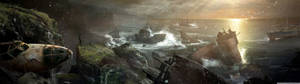 5120x1440 Game Tomb Raider Shipwrecks Wallpaper