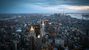 5k Hd Aerial City View Wallpaper