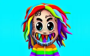 6ix9ine Freaky Smile Wallpaper