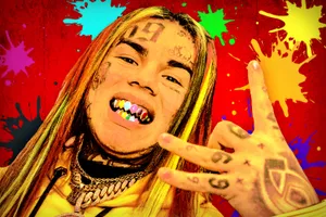 6ix9ine Paint Blot Wallpaper