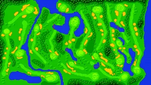 8-bit Golfing Desktop Map Wallpaper