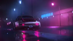 80s Neon Nights Wallpaper