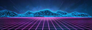 80s Purple Retro Wallpaper