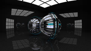 8k Desktop Mechanical Spheres Wallpaper