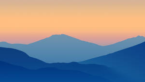 8k Desktop Mountains Silhouette Wallpaper