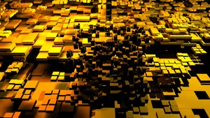 8k Desktop Yellow Cubes Wallpaper