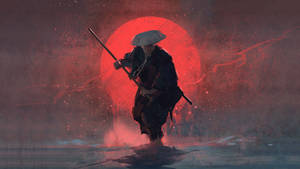 8k Samurai Digital Art Wallpaper