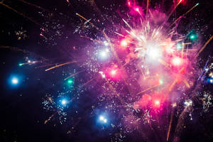 8k Ultra Hd Colorful Fireworks Wallpaper