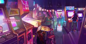 90s Arcade Center Art