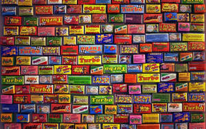 90s Candies And Gums Wallpaper