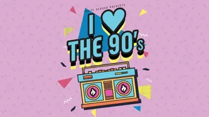 90s Pink Party Wallpaper