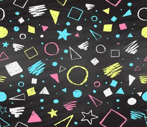 90s Shapes Pattern Wallpaper