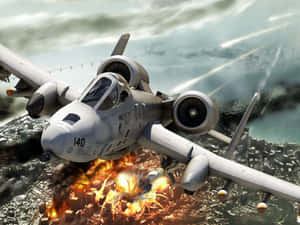 A-10 Warthog Aircraft In Flight Wallpaper