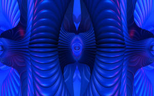 A 3d Abstract Of Light Blue Shapes Wallpaper
