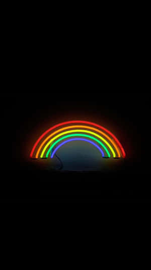 A Beautiful Black Rainbow Stretches Across The Sky Wallpaper