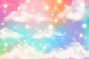 A Beautiful Burst Of Colorful Rainbow Stripes In Pastel Shades Wallpaper