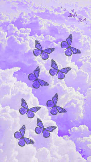 A Beautiful Glitter Butterfly Sparkles In The Sunlight. Wallpaper