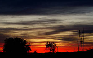 A Beautiful Grey Sky Sunset Wallpaper