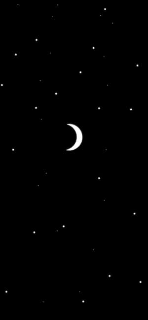A Beautiful Night Sky With A Moon And Stars. Wallpaper