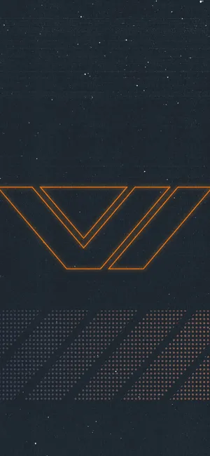 A Black And Orange Logo With A V In The Middle Wallpaper