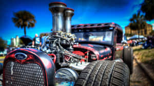 A Black And Red Car Wallpaper