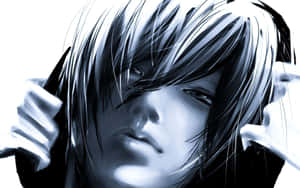 A Black And White Drawing Of A Person With Long Hair Wallpaper