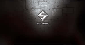 A Black And White Logo With The Word Steel Legend Wallpaper