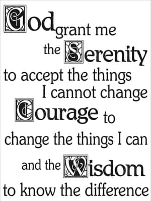 A Black And White Quote That Says God Grant Me The Serenity Wallpaper
