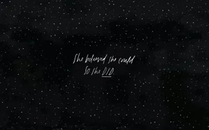 A Black Background With Stars And The Words,'no One Is Born In The Dark' Wallpaper