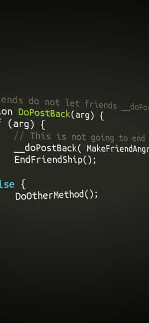 A Black Screen With A Text That Says Friends Do Not Not Friends Wallpaper