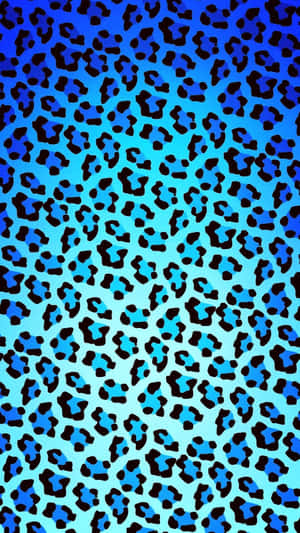 A Blue And Black Leopard Print Background Wallpaper