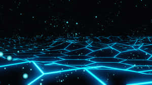 A Blue And White Abstract Background With A Grid Of Lines Wallpaper