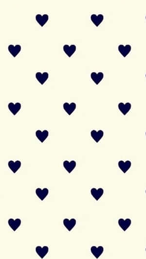 A Blue And White Heart Pattern On A White Background Wallpaper